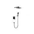 thumbnail image 1 of DROP Bath and Kitchen DR091031 Square Wall Mount Shower Set in Black Color, 1 of 4