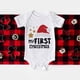 thumbnail image 5 of Body para bebé con estampado de ciervo y Papá Noel para el primer cumpleaños de mi bebé, monos para recién nacidos, trajes para fiesta de Navidad para bebés, ropa para niñas y niños, 5 of 5