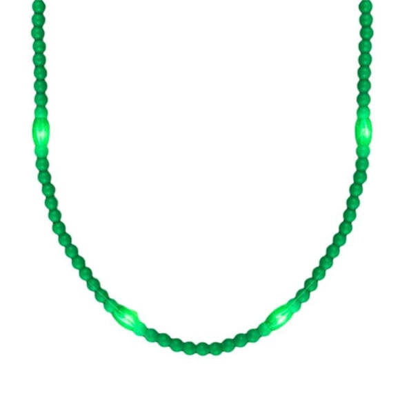 Opaque Round Still Light No Flash Green Beads