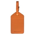 thumbnail image 2 of Bright Orange Genuine Top Grain Leather Luggage Tag, 2 of 3