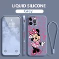 thumbnail image 3 of Funda de Minnie Mouse Disney para Apple iPhone, 15, 14, 13, 12, 11, XS, XR, X, 8, 7, SE Pro, Ultra Max Plus, Mini Liquid, cuerda izquierda, 3 of 5