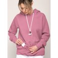 thumbnail image 3 of Made by Johnny Unisex Fleece Hoodie with Airpod Compatible Drawstring L DUST_PINK, 3 of 6
