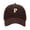 Coffee, variant on Letter P Embroidery Baseball Cap, Vintage Washed Black Adjustable Casual Dad Hat