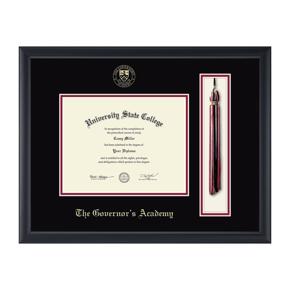 The Governor's Academy Tassel Diploma Frame, Document Size 9" x 7"