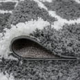 thumbnail image 6 of Jersey Shag Transitional Geometric Gray and White Polypropylene Indoor Area Rug, 4'x6' Rectangle, 6 of 9