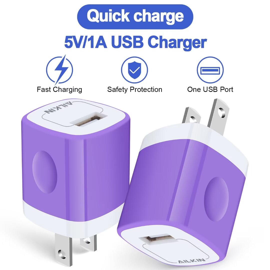 Ailkin 3-Pack USB-C Fast Charging Block with 6ft Cables photo 2