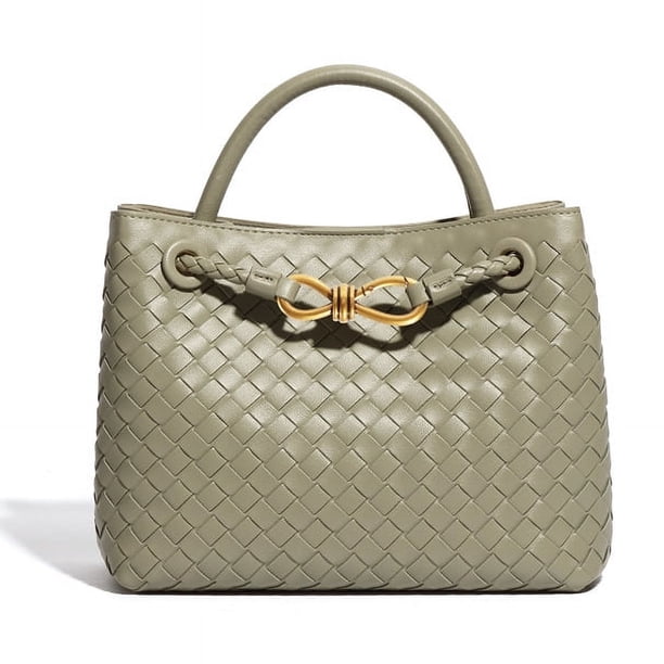 Bolso de mano de gran capacidad de alta gama para mujer, bolso tejido a mano sencillo y personalizado, bolso de mensajero práctico que combina con todo