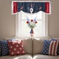 thumbnail image 4 of Independence Day Tie Up Valances Curtain, Adjustable Kitchen American Flag Pentagram Gnome celebration Valances for Windows Decor, Rod Pocket Short Curtains Set for Bedroom/Bathroom, 42"x12", 4 of 9