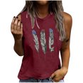 thumbnail image 1 of Birdeem Mode Femmes Décontracté Sans Manches Imprimé Chandails en Molleton Hauts Chemise Gilet Fin, 1 of 1