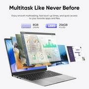 15.6 Laptop Computer,8GB RAM 256GB SSD,Windows 11 Pro Bussiness NoteBook PC,MS Office 365,Intel Celeron N4000(up to 2.6GHz) 100% sRGB Screen,2.4G/5G Dual Band WiFi