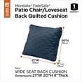 thumbnail image 2 of Classic Accessories Montlake FadeSafe Patio Chair/Loveseat Back Quilted Cushion, 21 x 20 x 4 Inch, Navy, 2 of 10