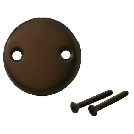 Overflow Faceplate - Oil Rubbed Bronze Two-Hole Overflow Faceplate with Screws ,PartNo T0813RB JonesS