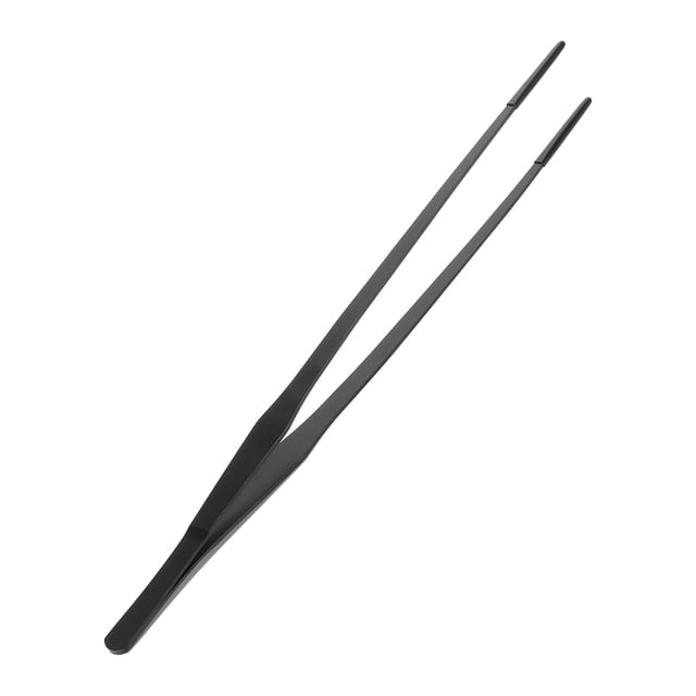 Pinzas de alimentación para reptiles Unique Bargains, pinzas rectas para acuarios con punta de goma, longitud de 14.96" en color negro