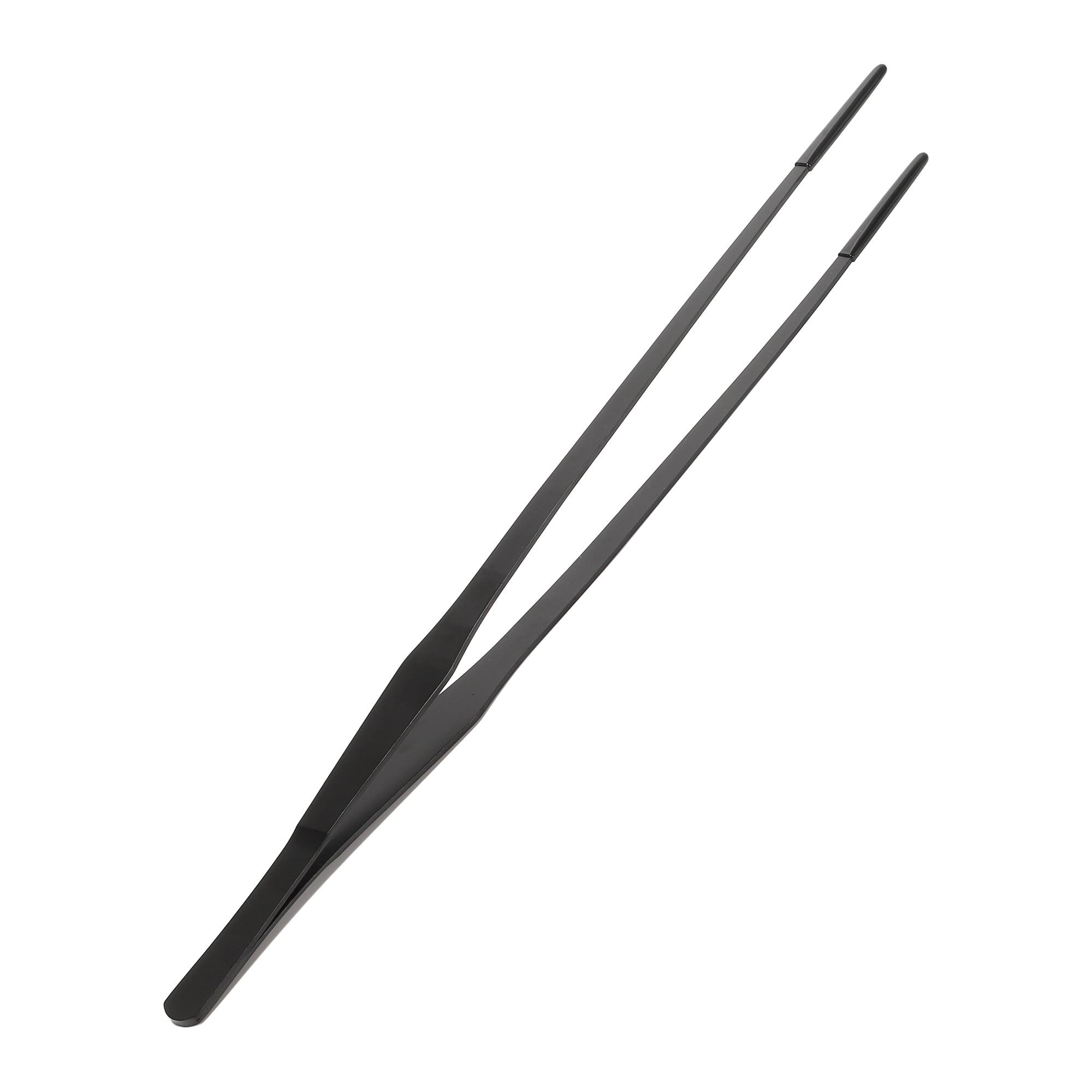 Unique Bargains Reptile Feeding Tongs Aquarium Straight Feeding Tweezer for Reptiles with Rubber Tip 14.96 Length Black