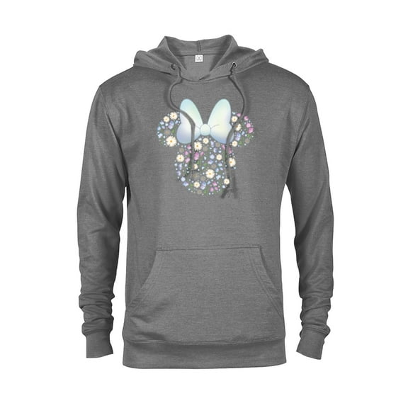 Disney Minnie Mouse April Birth Month Birthstone & Flowers - Pullover Hoodie for Adults - Customized-Graphite Heather