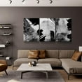 thumbnail image 5 of 3 Piece Abstract Wall Art Black and White Paintings Minimalist Wall Decor Graffiti Poster Modern Artwork Picture HD Canvas Print,Framed for Living Room Bedroom Bathroom, 12"x16"x3 Panels, 5 of 7