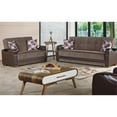 thumbnail image 2 of Beyan Signature Hartford 87" Chenille Convertible Sleeper Sofa in Brown, 2 of 3