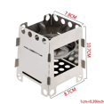 thumbnail image 2 of Zecic Portable Backpacking Stove Stainless Steel Folding Wood Stove Outdoor Wood Burning Stove Mountaineering Camping Tools, 2 of 7
