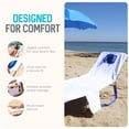thumbnail image 4 of Ostrich Custom Fitted Towel for 3N1 Outdoor Lounge Beach Chair, Towel Cover Only - White, 4 of 12
