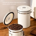 thumbnail image 2 of Ounissouiy Bote de café hermético de acero inoxidable para almacenamiento de granos de café frescos, estante extensible efectivo Cocina y Comedor negro, 2 of 6