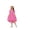 Hot Pink, variant on Arshiner Girls Summer Dress Puff Sleeve High Low Swing Cassual Formal Dresses with Pocket