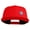 Red, variant on Small Blue Chiffon Daisy Floral Iron On Patched 6 Panel High Profile Structured Snapback - Black OSFM