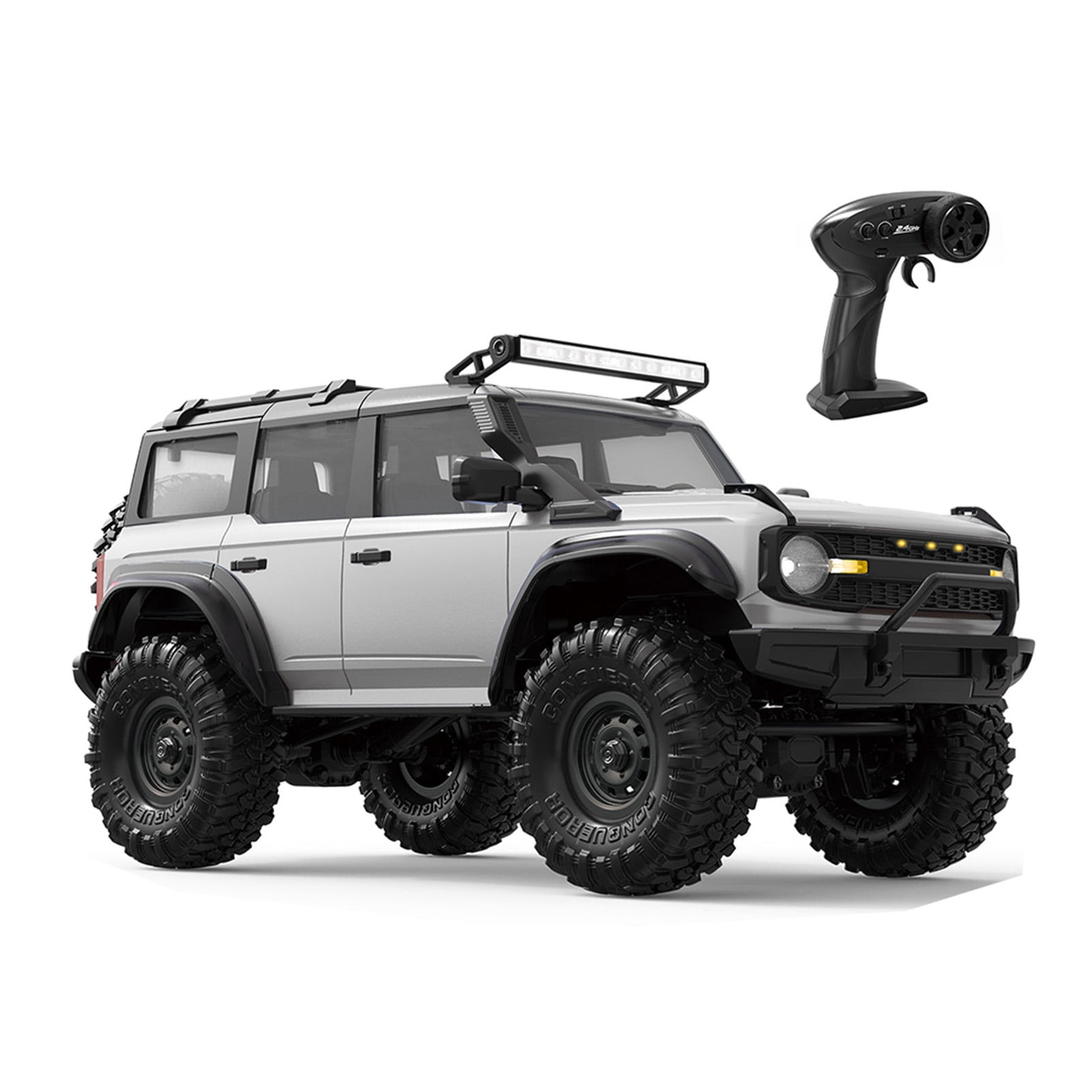 Remote Control Truck 1/16 Scale Offroads Play Vehicle with LED Roof Head Lamp Adult Outdoor Competitive Toy 4Wheel Drive