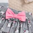 thumbnail image 4 of Xudanell Newborn Baby Girl Outfits Infant Girl Romper Summer Shorts Set Headband Baby Girl Clothes Casual Cute Outfits Grey 12-18 Months, 4 of 7