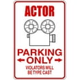 thumbnail image 1 of Actor Parking Humorous Amusing Comic Witty Entertaining Whimsical Holiday Gift Decorating Ideas Girl Boy Bedroom Wall Decal Sticker - Size: 11 Inch x 20 Inch, 1 of 3