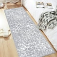 thumbnail image 3 of Findosom 2'x6' Vintage Runner Rug 0.4" Distressed Hallway Rug Non Slip Laundry Runner Rug Decor Rug Washable Runner Rug Kitchen Floor Mat Entryway Rug Runner for Laundry Room Kitchen Entryway,Gray, 3 of 7