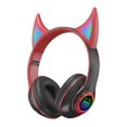 thumbnail image 2 of Auriculares supraaurales Plegables Deportes Universal Con cable Inalámbrico Modo dual de graves profundos Rosa negro, 2 of 6