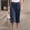 Navy, variant on Green Shorts for Women Ankle Mid Straight-Leg Solid Elastic with Pockets Trousers Skorts for Woman 100%Polyester Trousers XXXL