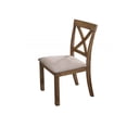 thumbnail image 3 of Farmhouse Natural Oak Wood Dining Chair Set of 6, Antique Wooden Chair with Cushion, 3 of 6