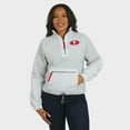 thumbnail image 4 of Women's WEAR by Erin Andrews Gray Philadelphia Phillies Polar Fleece Quarter-Zip Jacket, 4 of 5