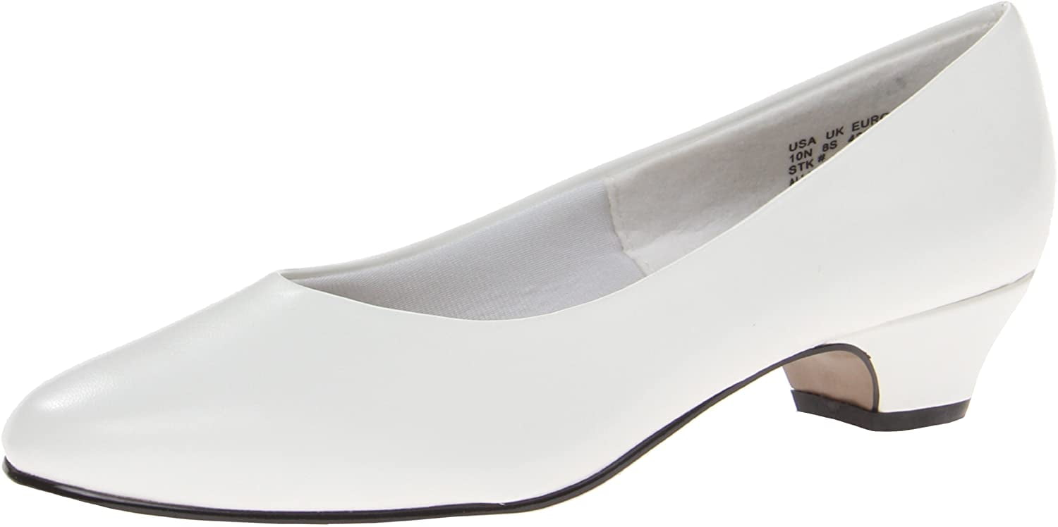 Soft Style Women's Angel II Pump - Black Smooth Leather With 1 1/4 Inch Heel