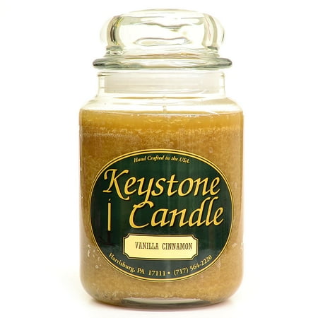 - 1 Pc 26 oz Vanilla Cinnamon Jar Candles 4 in. diameter x 7 in. tall