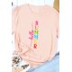 thumbnail image 3 of ABPHQTO Camiseta rosa de mujer Hello SUMMER Slim Fit de manga corta, 3 of 5