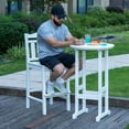 thumbnail image 5 of NALONE Outdoor Bar Stool, HDPE Tall Adirondack Style Bar Chair, Weather Resistant Bar Height Chair for Balcony, Garden, Yard and Backyard(White, Set of 2), 5 of 10