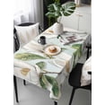 thumbnail image 6 of White Floral Table Cloth, Pastoral Farmhouse Magnolia Flowers Leaves Waterproof Tablecloth for Rectangle Tables, Reusable Washable Fabric Table Cover for Restaurant Kitchen Dining Tables 60"x120", 6 of 6