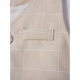 thumbnail image 3 of Eandarui 3 Piece Baby Boy Dress Outfit Formal Suit for Bowtie Shirt+Vest+Shorts Set Gentleman Suit Beige 110, 3 of 6