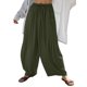 thumbnail image 3 of Pantalones Palazzo Harem Informales Holgados con Cordón para Mujer, para Verano, Playa, Viajes, Vacaciones, con Bolsillos. Verde M, 3 of 6