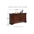 thumbnail image 6 of Signature Design by Ashley Alisdair 6-Drawer Double Dresser in Brown, 6 of 6