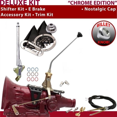 American Shifter TH400 Shifter Kit Chrome 12 in. E Brake Cable Clevis Trim Kit for F1203