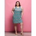 thumbnail image 2 of Plus Size Abstract Sleeveless Knee Length Shift Dress, 2 of 3