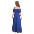 thumbnail image 6 of vastwit Flower Girl Off The Shoulder Party Dress A Line Floor Length Chiffon Junior Bridesmaid Dress Blue-A 16, 6 of 7