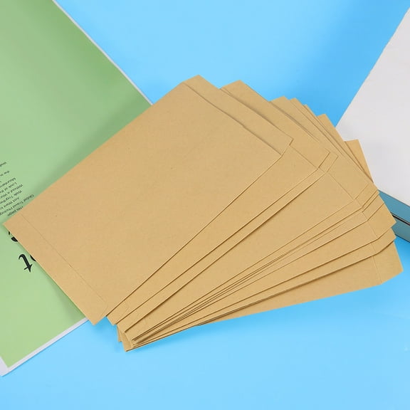 CATIEBYE 200Pcs Kraft Paper Envelope Khaki Rectangular for Invitations and Letters 19 x 11 x 0.1 in