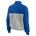 thumbnail image 3 of Women's Fanatics Royal/Heather Gray Chicago Cubs Iconic Cinch Waist Quarter-Zip Top, 3 of 3