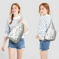 thumbnail image 2 of Vintage Wildflower Sling Backpack - Romantic Rose & Peony Print, Fashionable Multi-Functional Crossbody Bag, 2 of 4