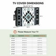 thumbnail image 3 of Outdoor TV Cover 30 to 32 Inches, Teal Aztec Tribal Vintage Art Abstract Art Waterproof and Weatherproof TV Cover with Remote Control Pocket, Flat Screen TV Cover Protector for Outside TV, 3 of 6
