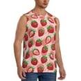 thumbnail image 2 of Yiaed Cute Strawberry Print Men's Singlet Vests Summer Running Muscle Tank Tops Gym Undershirt Round Neck Sleeveless for man, 2 of 8